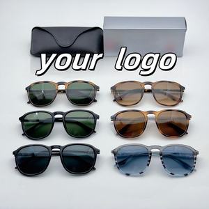 最新イタリアデザインサングラス高品質レザーケースユニセックスファッショナブルUV400シルバーレンズアセテートフレームデザイナーサングラス - Product Image 6