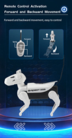 Ferngesteuerter Realistischer Roboterhund - DIY Interaktives STEM-Haustier, RC-Roboterhund-Spielzeug mit Lauf- und Sprühfunktion für Kinder ab 6 Jahren (Dunkelgrau)
