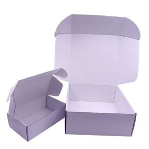 Cajas personalizadas moradas de doble cara impresas para pinzas de pelo con diseño de avión, embalaje rígido para regalo con logotipo - Product Image 3