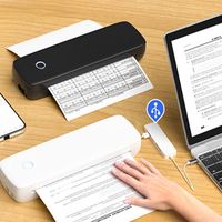 Printer Thermal Mini Portabel A4 Langsung dari Pabrik, Printer A4 Portabel untuk Rumah Tangga, Bluetooth, Kantor, Impresora Portatil