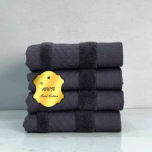 5 Sterne Hotel 100% Baumwolle Gesichts tuch Set Großhandel hochwertige Baumwolle super weiches Handtuch benutzer definierte Logo