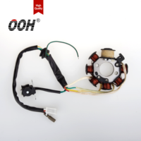 Bobina de Ignição/Estator de Cobre de 8 Polos para Gerador de Motocicleta OOH CG125 - Peça de Reposição Nova para Uso Externo / 1