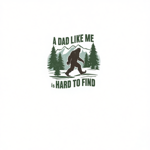 Maglietta a maniche lunghe con stampa serigrafica Sasquatch Fathers Day Bigfoot, abbigliamento casual da uomo per riunioni di famiglia/feste - Product Image 2