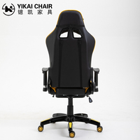Fauteuil de jeu en cuir robuste de haute qualité avec logo brodé personnalisé, repose-pieds, pivotant à 360°, vérin à gaz à 3 positions, style exécutif pour