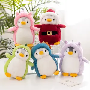 Prix de gros pas cher mini mignon pingouin en peluche Animal en peluche pingouin en peluche pour enfants bébé belles filles cadeau d'anniversaire de noël