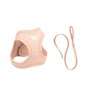 Premium PU Leather Dog Cat Pet Harness Kit Breathable Mesh with Stylish Breakaway Feature and Leash Low MOQ - Product Image 2