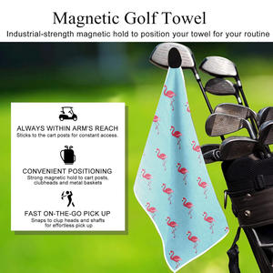 Handuk Golf Flamingo Microfiber Magnetic Waffle Weave dengan Magnet - Product Image 5