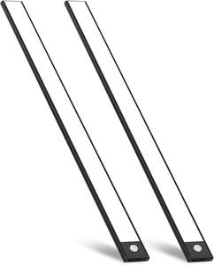 Lampu LED Sensor Gerak Isi Ulang Ultra Tipis Lebih Lembut di Bawah Meja 108-LED Lampu Lemari Bertenaga Baterai Lampu Dapur - Product Image 1