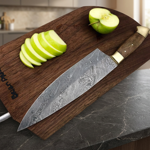 Couteau de chef classique en damas de qualité industrielle personnalisable ZR Knives ZR # 387 avec manche en bois pour chefs professionnels, support OEM - Product Image 2