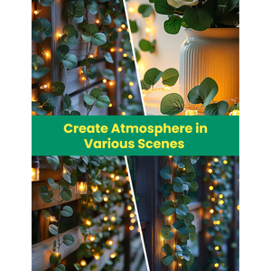 Aigostar 8433325008048 năng lượng mặt trời dẫn đèn Dây 100 đèn Led IP65 không thấm nước ấm trắng trong nhà ngoài trời sử dụng đèn đồng nhân tạo Ivy - Product Image 5