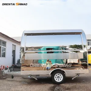 Op Maat Gemaakte Goedkope Mobiele Outdoor Straat Strand Commerciële Catering Snack Hotdog Bbq Gegrilde Snoep Voedsel Verkoopwagen Te Koop Usa