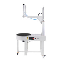 Machine d'emballage semi-automatique DBC800S pour film étirable LLDPE avec plateau supérieur cylindrique