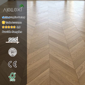 Suelo de <span class=keywords><strong>Roble</strong></span> Sintético de Grado ABC con Acabado en Madera Blanca, Resistente al Agua, Sistema de Click, Diseño Chevron, Marca Apolloxy - Product Image 1