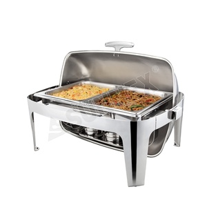 Pour le scarabée rectangulaire d'acier inoxydable de vente chaude de Sunnex avec 2 casseroles de nourriture pour des hôtels et des restaurants - Product Image 1