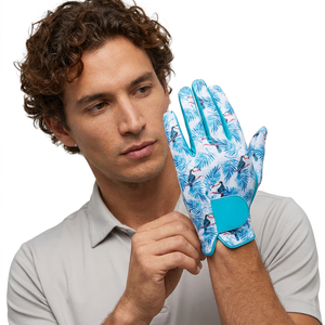 Nouveaux gants de golf en peau de mouton Premium Fit Feel, design toucans imprimé par transfert thermique, antidérapants, respirants, fermeture Velcro. - Product Image 1