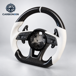 Volant de voiture en fibre de carbone forgée pour Audi A3 A4 A5 A6 B7 B8 B9 C7 A7 Q3 C8 Q5L R8 S3 S4 S5 S8 SQ TT RS s Line - Product Image 1
