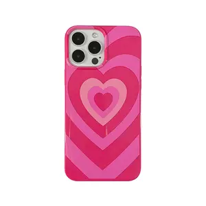 for iphone x xr xs 11 12 13 14 15 pro max plus case with heart pattern for iphone 15 promax case pink color