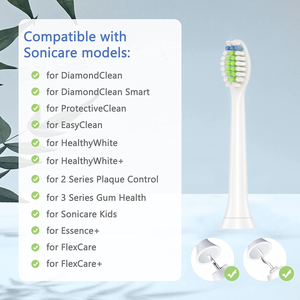 Têtes de <span class=keywords><strong>brosse</strong></span> sonique électrique de remplacement compatibles avec la <span class=keywords><strong>brosse</strong></span> à dents électrique Dupont HX6064, lot de 4, noir et blanc, directement de l'usine - Product Image 3