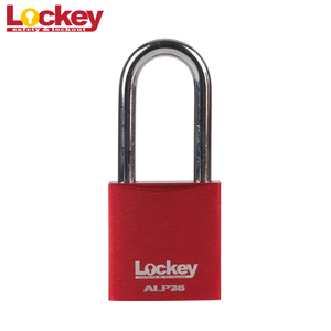 कस्टम एल्यूमीनियम पैड ताला, एल्यूमीनियम रंग ताला, लाल एल्यूमीनियम सुरक्षा ताला - Product Image 2
