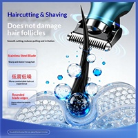 Nouvel ensemble de tondeuse à cheveux électrique domestique transfrontalier en acier inoxydable à lame oscillante, incluant tondeuse et rasoir