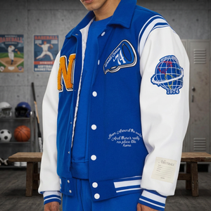 New Men Casual <b>Winter</b> Unisex Button College Varsity <b>Jacket</b> Windproof <b>Waterproof</b> Breathable Quick Dry OEM Service Custom Colors - Product Image 3