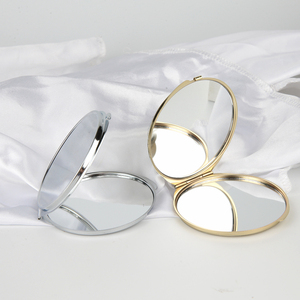 New Ultra Thin Portable Travel Daily 1X/2X <strong>Magnifying</strong> Glass Round Sliver Gold Compact Makeup Folding Round Metal <strong>Mirrors</strong> - Product Image 6