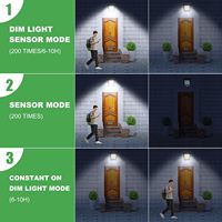 Lampu Sensor Gerak Tenaga Surya Luar Ruangan, Lampu Surya Jepit Luar Ruangan 45 LED, Isi Ulang USB, Tahan Air, Lampu Keamanan Tenaga Surya