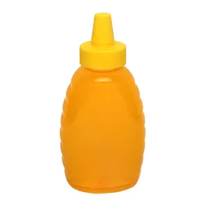Forma esagonale di Plastica Trasparente 500g Miele Spremere Bottiglia morbida per la vendita