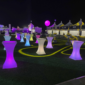 Muebles de <span class=keywords><strong>Bar</strong></span> LED para Exteriores, Mesa Alta y Sillas con Iluminación LED para Club Nocturno, Lounge, Eventos, Fiestas y Jardín - Product Image 6