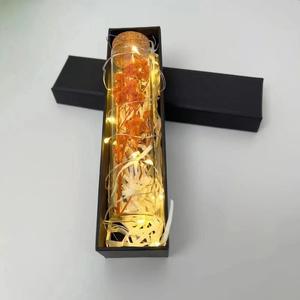 Tube à essai de roses séchées bouquet de fleurs séchées en verre petits ornements spécimen de plante diy pour le cadeau de la fête des enseignants - Product Image 5