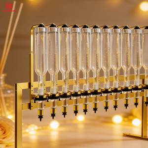 Kit Dispensador de Perfume Dorado para 12 Botellas, con Bombas Ajustables de Llenado Manual y Vasos de Prueba de Aroma, para Tiendas y Bares - Product Image 3