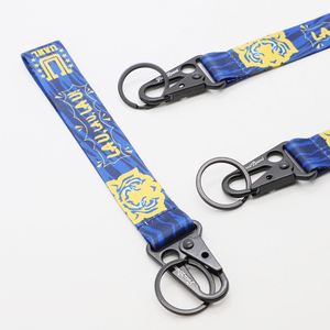 Wholesale Custom Football Team Logo Sublimation Short <b>Lanyard</b> <b>Polyester</b> Wrist Strap for Sports Events & Souvenirs - Product Image 1
