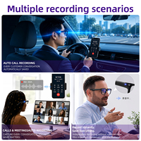 Lunettes d'enregistrement intelligentes BT & BLE 5.4 AI, lunettes audio à enregistrement autonome hors ligne, lunettes d'enregistrement à détection vocale IA 15M