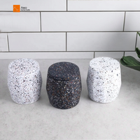 Organisateur de rangement pour salle de bain, distributeur de cotons-tiges, support en résine terrazzo, couvercle de pot à bougie, organisateur de maquillage, bac de rangement 5kg