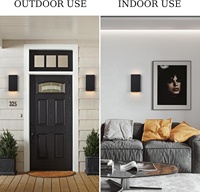 Applique murale extérieure moderne en métal noir, éclairage LED 10W 3000K/4500K/6000K, lampe murale LED pour maison, porche, entrée, porte d'entrée, patio