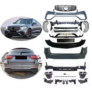 GLC63 AMG look design Conversion BodyKit pare-chocs avant arrière pour <span class=keywords><strong>Mercedes</strong></span> Benz <span class=keywords><strong>GLC</strong></span> Class X253 W253 SUV 2015 2016 2017 <span class=keywords><strong>2018</strong></span> 2019 - Product Image 1