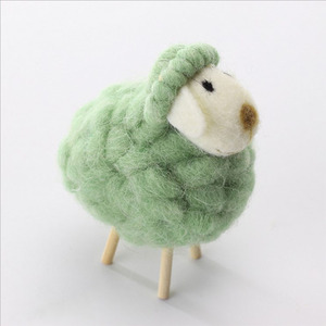 Chausson en forme de <span class=keywords><strong>mouton</strong></span> en feutre de laine, décoratif et créatif pour enfants, en bois torsadé, multifonctionnel pour la maison - Product Image 6