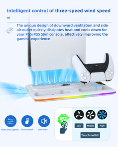 <span class=keywords><strong>PS5</strong></span> Slim Console Ventilateur Station Contrôleur de refroidissement Support de charge Lumière RVB Support de refroidissement pour <span class=keywords><strong>Ps5</strong></span> <span class=keywords><strong>Digital</strong></span> Edition Console - Product Image 2