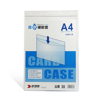 Mini classeur à anneaux A5 A4 A3 sans fermeture éclair, pochette pour cartes à feuilles mobiles, PVC dépoli transparent, étanche, porte-enveloppes pour espèces, motif Rbd JX834