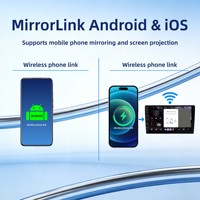 Lecteur multimédia Android pour voiture avec écran tactile de 9 pouces, 2 Go de RAM, 32 Go de stockage, GPS, WiFi, Bluetooth, fonction mains libres, entrée caméra AHD pour commandes en gros OEM/ODM