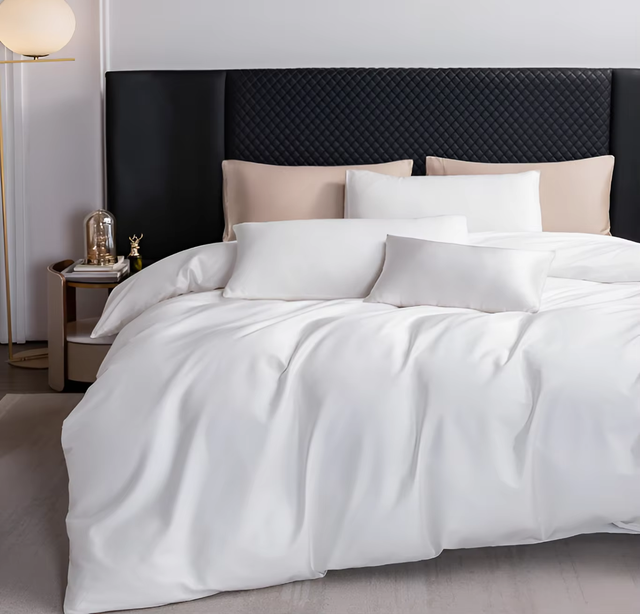 Wholesale Luxury Silky Soft and Breathable Hotel Bed Sheet Set Long Staple Cotton Sateen Weave Queen Size Bed Linen