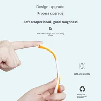 Grattoir à langue en silicone et plastique, directement de l'usine, avec un design multifonctionnel double face et écologique pour un usage domestique
