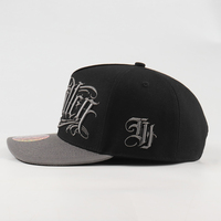 Casquette moulée à 5 panneaux de nouvelle conception, casquette de papa de haute qualité, logo brodé 3D personnalisé, casquette de baseball structurée vintage, casquettes bicolores