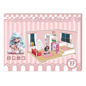 卸売<span class=keywords><strong>DIY</strong></span> 3Dパズル紙寝室ハウススタイル子供のための教育玩具 - Product Image 4