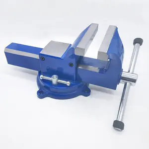 150mm 6 inch China cast steel bench vise with anvil and swivel base