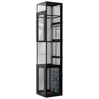 Chinesischer Hersteller Kleiner Hauslift Villa-Aufzug Luxus-Heimaufzug Getriebelos Glas 2 bis 7 Etagen 400kg CE-Zertifiziert