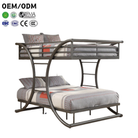 Lit superposé à double étage avec structure en métal, forte capacité de charge, design moderne pour l'école, l'hôpital, l'appartement, couleur personnalisée