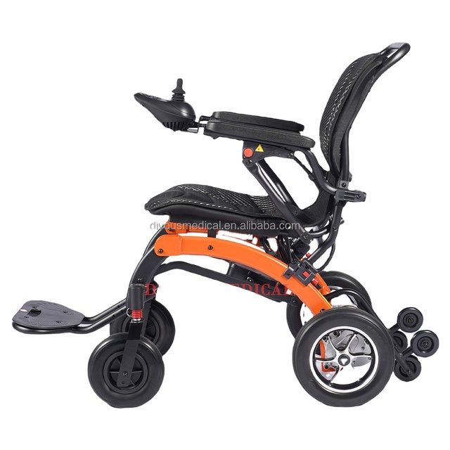 Lithium Battery Aluminum Portable Lightweight Foldable Electric Wheelchair for Disabled Folding Power Wheelchair Adult