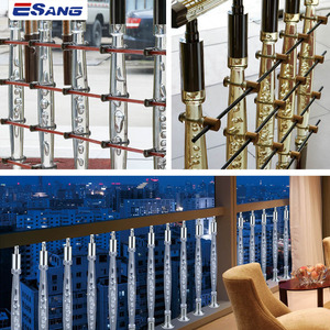 Pasamanos de escalera interior ESANG, barandilla de escalera de cristal transparente, barandillas acrílicas - Product Image 5