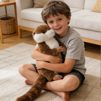 Peluche Otter Super Douce de Simulation, Poupée Personnalisée Rembourrée de Coton PP, Coussin Otter Anti-Stress Confortable